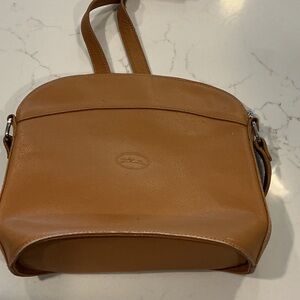 Longchamp Tan Leather Crossbody Bag vintage